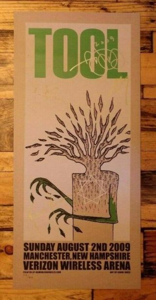 Tool Band Autographed Manchester,  Nh 2009 Poster Signed By All 4 Limited To 450