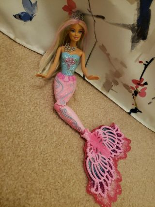 Barbie Doll Color Magic Mermaid Blonde Pink Tail Mattel