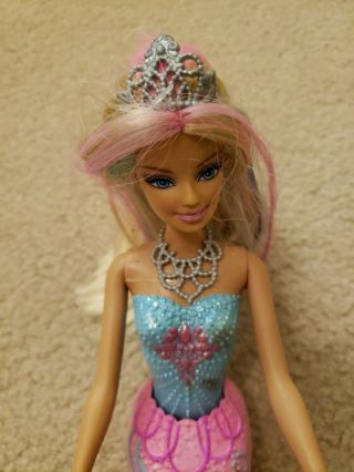 Barbie Doll Color Magic Mermaid Blonde Pink Tail Mattel 3