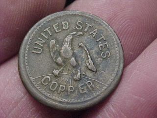 1863 For Public Accomodation United Staes Copper Civil War Patriotic Token