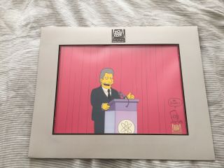 Matt Groening Signed The Simpsons Animation Cel 2007 Movie Bill Clonton