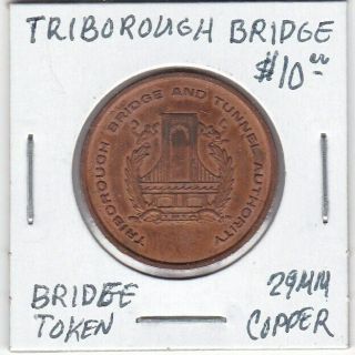 Token - York,  Ny - Triborough Bridge And Tunnel Authority - 29 Mm Copper