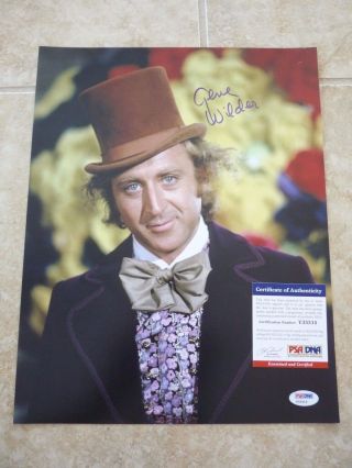 Gene Wilder Willy Wonka Signed Autographed 11x14 Photo Psa Certified 2 F4