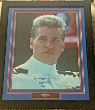 Val Kilmer Signed Framed Autographed 16x20 Photo Top Gun Psa Batman Iceman
