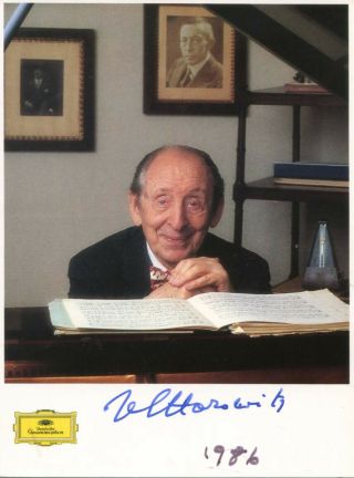 Vladimir Horowitz (,) Pianist & Composer Autograph,  Signed Photo