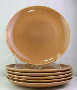 Vintage Russel Wright Iroquois China Casual Ripe Apricot 6 Dinner Plates 10 "