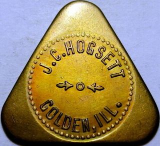 1895 Golden Illinois Good For Token J C Hogsett Unlisted Merchant
