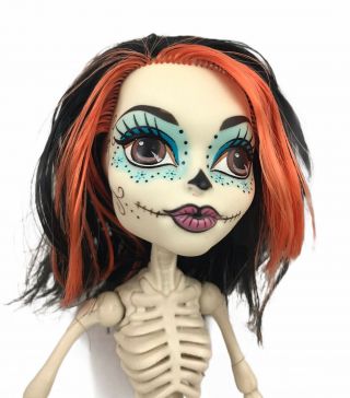 Monster High Doll Skelita Calaveras Sugar Skull Day Of The Dead Rare 2012
