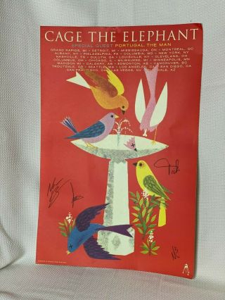Signed Cage The Elephant And Portugal The Man Tour Poster - Kii Arens,  Hamilton