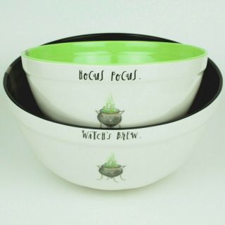 Rae Dunn - Halloween Candy/mixing Bowls - (set Of 2) - Hocus Pocus,  Witches Brew