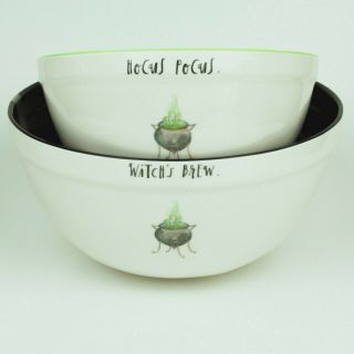 Rae Dunn - HALLOWEEN Candy/Mixing Bowls - (Set of 2) - HOCUS POCUS,  WITCHES BREW 2