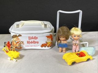 Liddle Kiddles 2 Dolls Case Car Rocking Horse & Blanket 1965 Mattel Toys