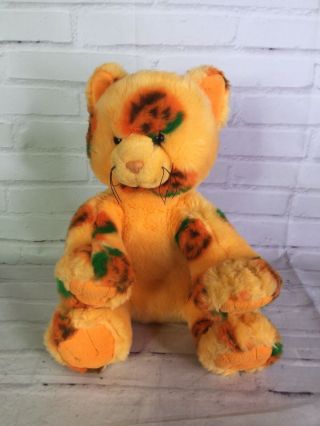 Build A Bear Orange Kitty Cat Jack O Lantern Pumpkin Halloween Stuffed Animal