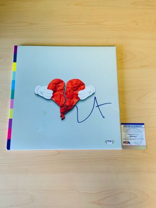 Kanye West Signed 808s & Heartbreak Vinyl Album Psa/dna Certified Lp Kim Kardash