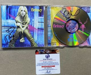 Britney Spears 2x Signed Autograph Self Titled Cd Gai Authenticated