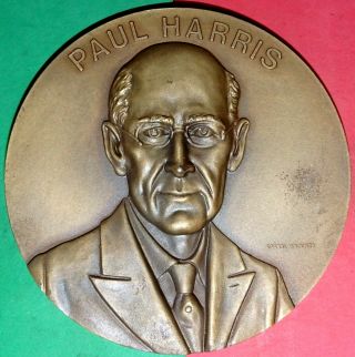 Rotary International Founder / Paul Harris / Big Bronze Medal By Antunes