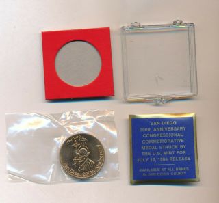 1969 200th Anniversary San Diego Commemorative U.  S.  Copper Medal