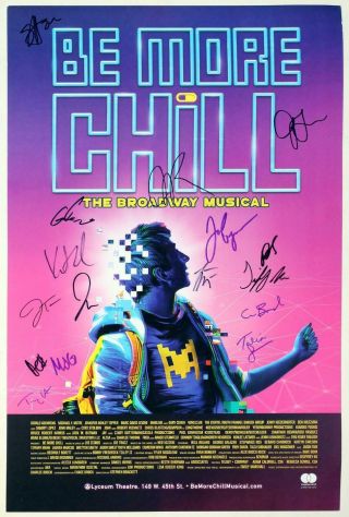 Will Roland,  George Salazar,  Jason Tam Full Cast Signed Be More Chillposter