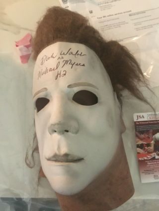 Dick Warlock Signed Mask Autograph Halloween Michael Myers Jsa Z1