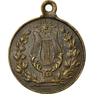 [ 2134] France,  Medal,  Grand Concours De Musique De Saint - Saëns,  1875,  Au