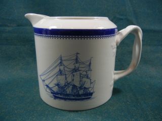 Spode Blue Clipper Pattern Ships Brig And Thomas Coutts Creamer