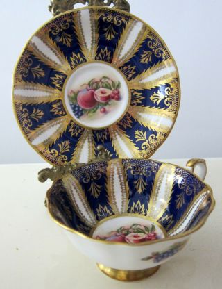 Paragon By Appointment To Her Majesty Queen Fruit Orchard Gold Teacup Saucer