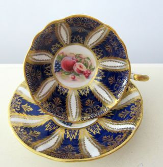 PARAGON BY APPOINTMENT TO HER MAJESTY QUEEN FRUIT ORCHARD GOLD TEACUP SAUCER 2
