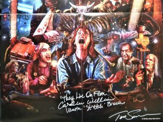 Texas Chainsaw Massacre 2 RARE Scream Factory poster signed by 3 of the Stars 3