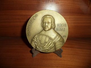 Portuguese King D.  João Iv - The Restorer - Antique Bronze Medal