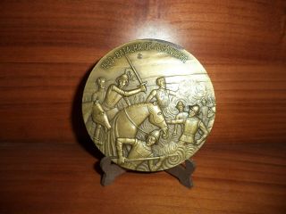 Portuguese King D.  Filipe I - The Prudent - Antique Bronze Medal 2