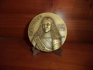 Portuguese King D.  Afonso Vi - The Victorious - Antique Bronze Medal