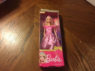 Barbie & The Three Musketeers Corinne Doll Pink Dress Tiara Gift Tag Box