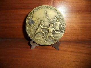 Portuguese King D.  Filipe 2 - The Pious - Antique Bronze Medal 2