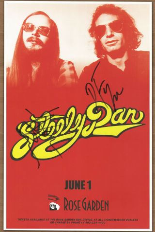 Steely Dan Autographed Gig Poster Walter Becker,  Donald Fagen