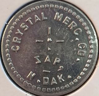 Zap,  North Dakota Crystal Merc.  Co.  10¢ Trade Token
