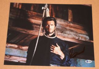Clint Eastwood Signed 11x14 Photo The Good,  The Bad And The Ugly Beckett Bas
