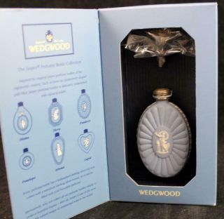 Wedgwood Cream On Lavender Jasperware Mini Perfume W/stopper Pandora A,  W/ Box