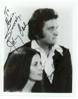 Authentic Johnny Cash & June Carter 8x10 B&w Hand Signed Autographed Photo