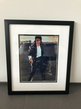 Michael Jackson Signed Autographed 8x10 Framed Photo W/
