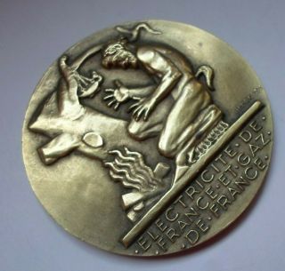 FRENCH ART DECO NUDE FAUN BRONZE MEDAL by DROPSY 3