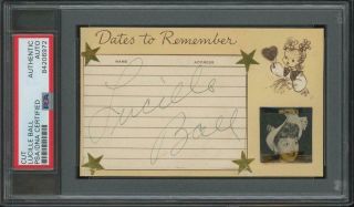 Lucille Ball Autograph Cut (" I Love Lucy " - Signed) | Psa/dna Certified