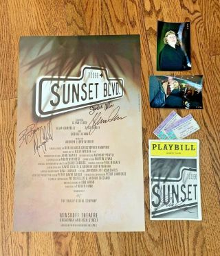 Glenn Close - Sunset Boulevard Signed Poster,  Playbill And Photos 1 - Of - A - Kind