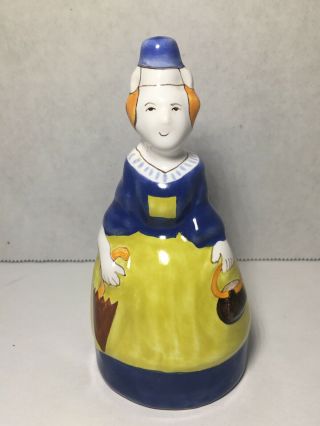 Hb Henriot Quimper - - Handpainted French Faience - - Breton Lady Bell