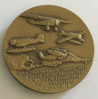 Aviation Hall Of Fame Charles Lindbergh Coin Medal Aircraft Airplane Flight