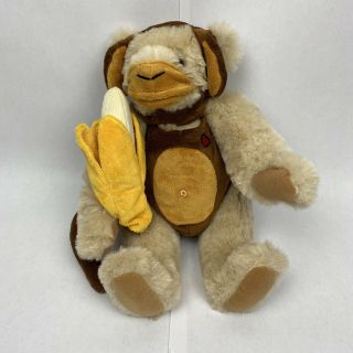 Authentic Vermont Teddy Bear In Monkey Costume Fully Jointed,  Tush Tag 16”
