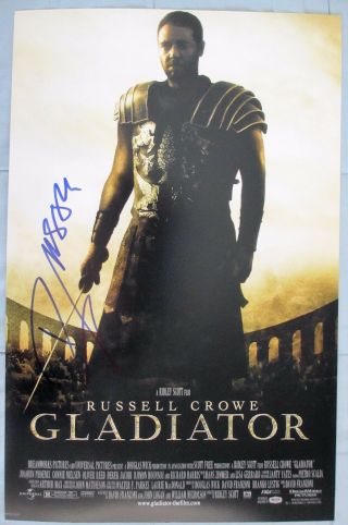 Russell Crowe Signed 11x17 Photo Dc/coa (gladiator) Autograph (rare)