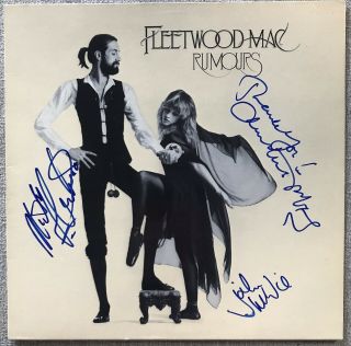 Fleetwood Mac - Signed / Autographed ‘rumours’ Album Lp X3 - J/c Mcvie - Rare