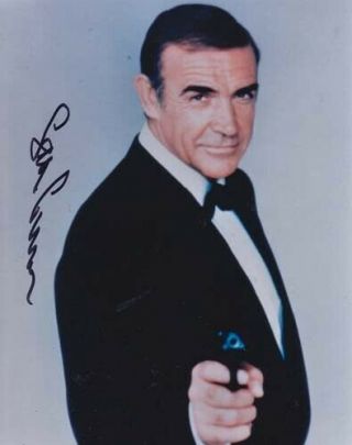 Sean Connery 007 James Bond Authentic Autograph Never Say Never Again In - Person