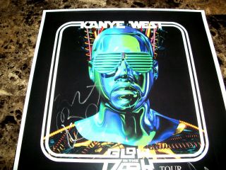 Kanye West Rare Signed Concert Gig Show Poster Lupe Fiasco Rap 3