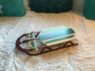 Winter Retro Wood Sled Sized For American Girl Doll or 18 